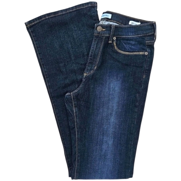 Banana Republic Premium Denim Women's Dark Rinse Flare Silah Ri Jeans sz30 - Picture 2 of 9